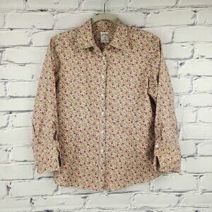 Brooks Brothers Top Womens 10 Peasant Farmcore Cottagecore Floral Renaissance